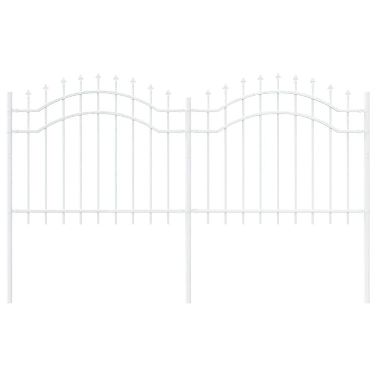 Vidaxx clôture de jardin blanc 240 x 140 cm en acier thermolaqué