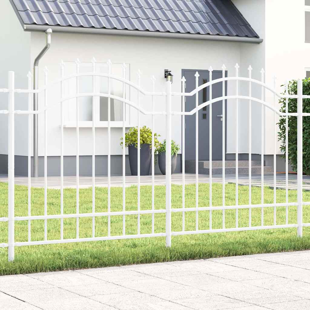 Vidaxx clôture de jardin blanc 240 x 165 cm en acier thermolaqué