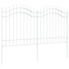 Vidaxx clôture de jardin blanc 240 x 165 cm en acier thermolaqué