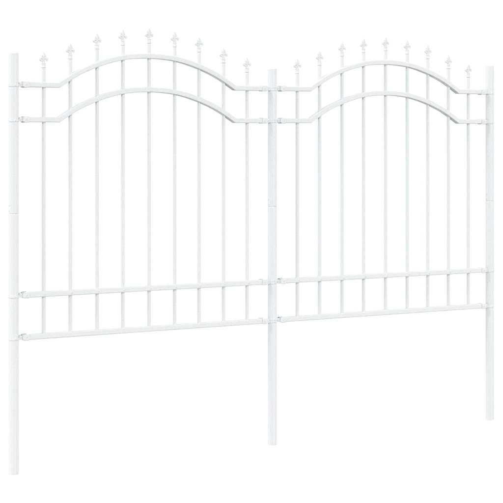 Vidaxx clôture de jardin blanc 240 x 165 cm en acier thermolaqué