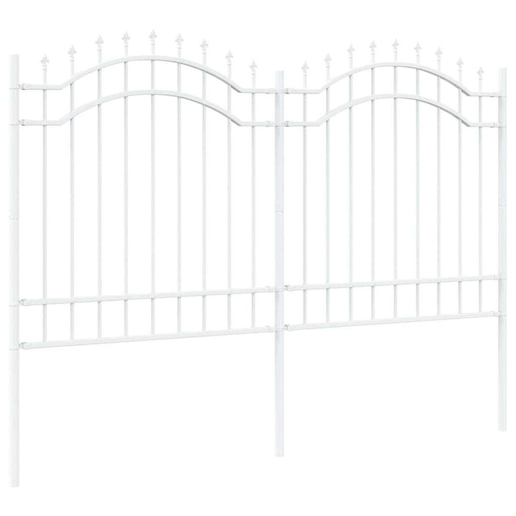 Vidaxx clôture de jardin blanc 240 x 165 cm en acier thermolaqué