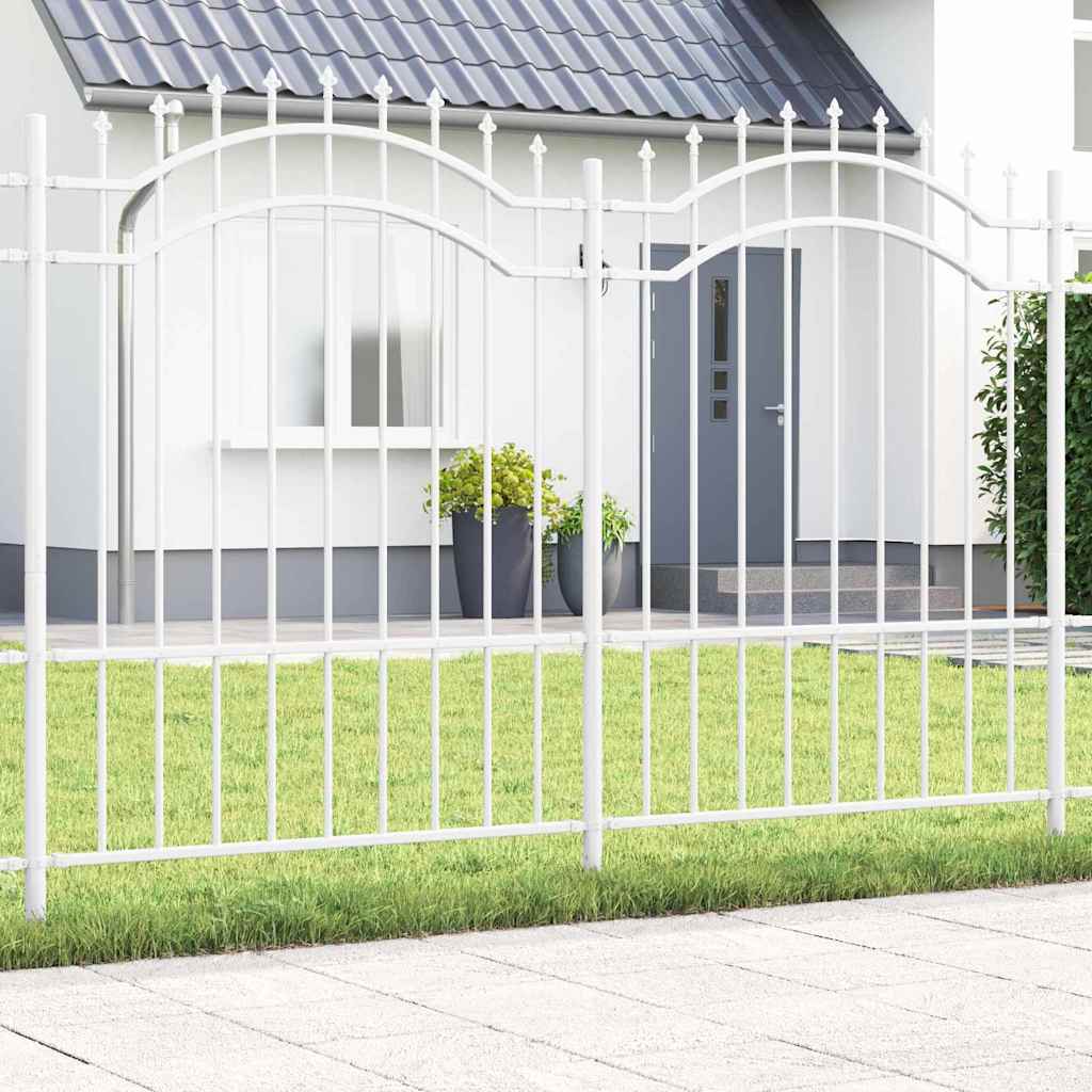 VidaXL clôture de jardin blanc 240 x 190 cm acier enduit de poudre