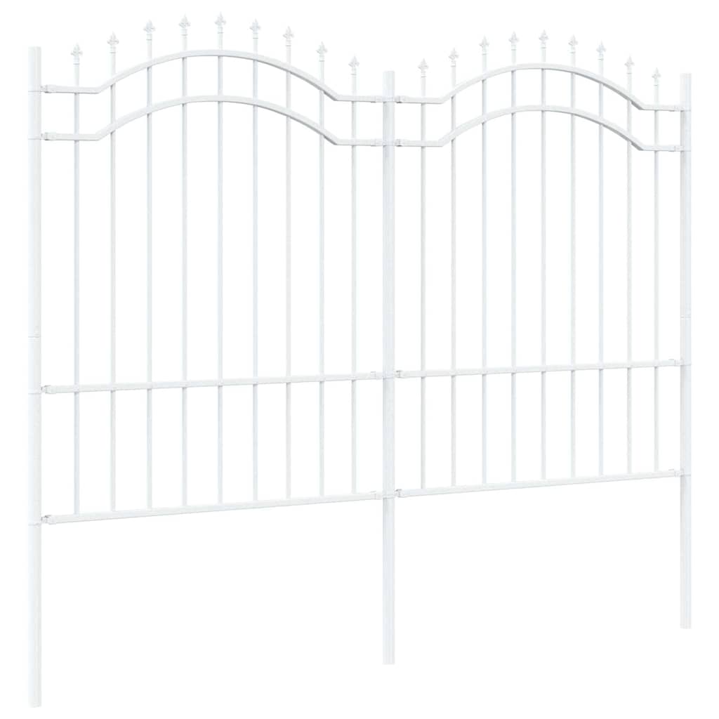 VidaXL clôture de jardin blanc 240 x 190 cm acier enduit de poudre