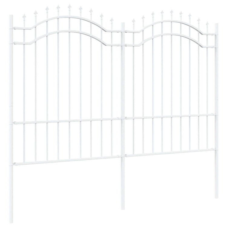 VidaXL clôture de jardin blanc 240 x 190 cm acier enduit de poudre