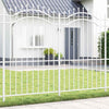 Vidaxx clôture de jardin blanc 240 x 215 cm en acier thermolaqué