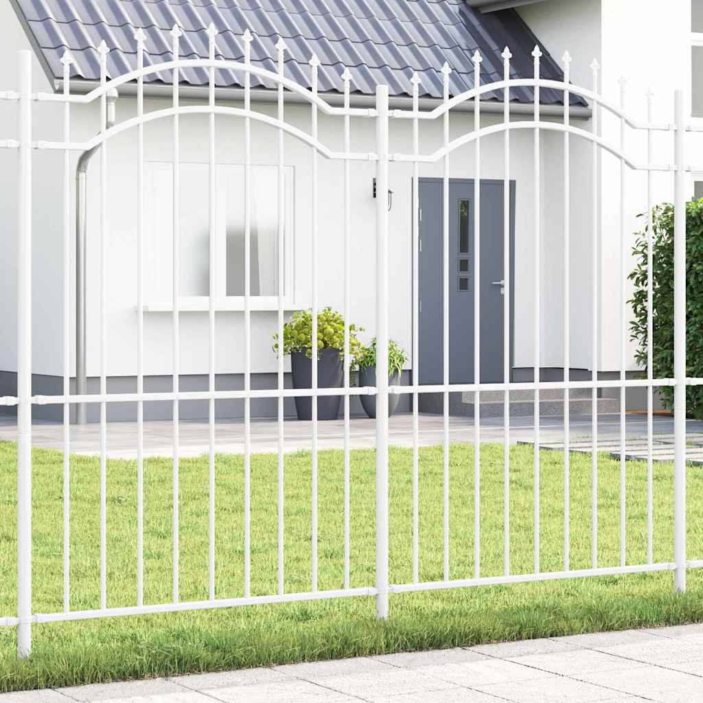Vidaxx clôture de jardin blanc 240 x 215 cm en acier thermolaqué