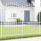 Vidaxx clôture de jardin blanc 240 x 215 cm en acier thermolaqué