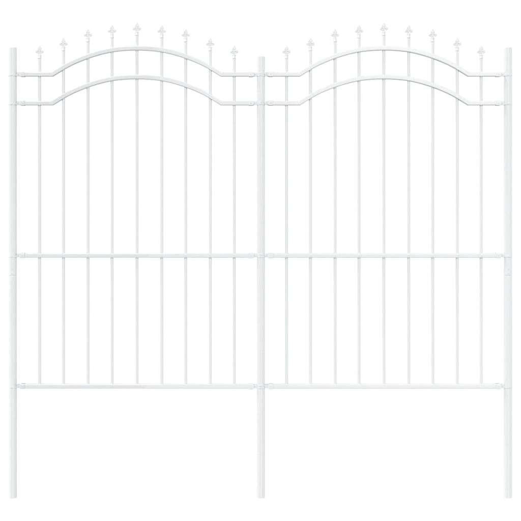 Vidaxx clôture de jardin blanc 240 x 215 cm en acier thermolaqué