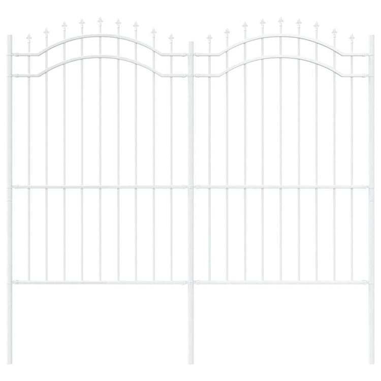 Vidaxx clôture de jardin blanc 240 x 215 cm en acier thermolaqué