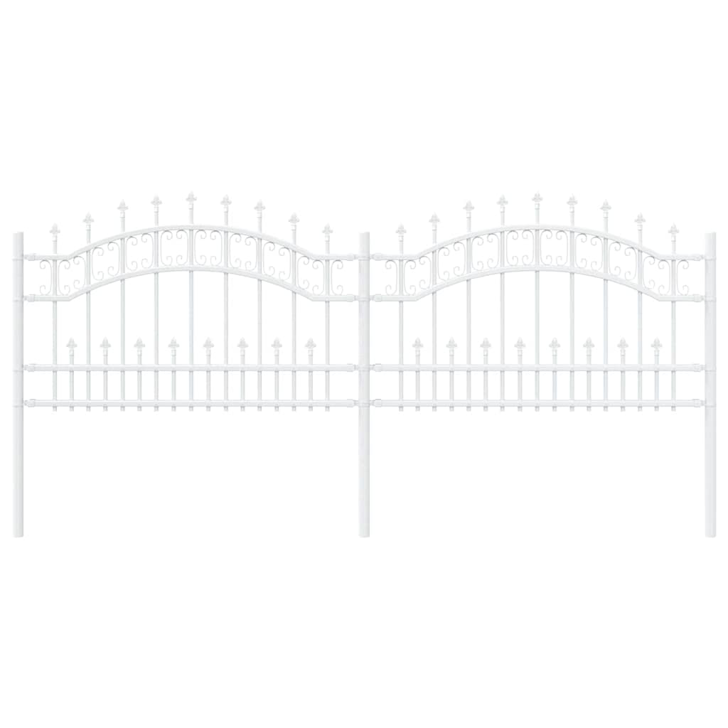 Vidaxx clôture de jardin blanc 240 x 118 cm en acier thermolaqué