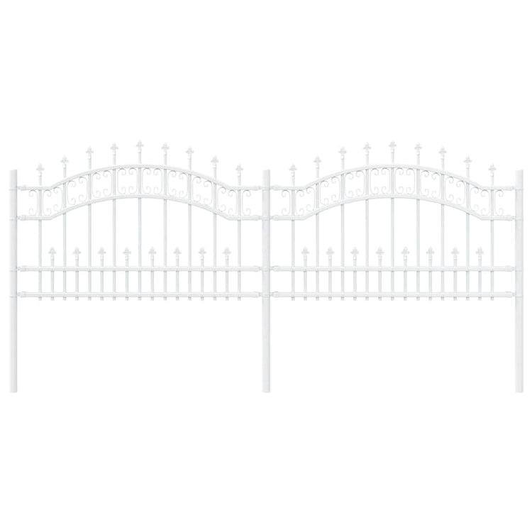 Vidaxx clôture de jardin blanc 240 x 118 cm en acier thermolaqué