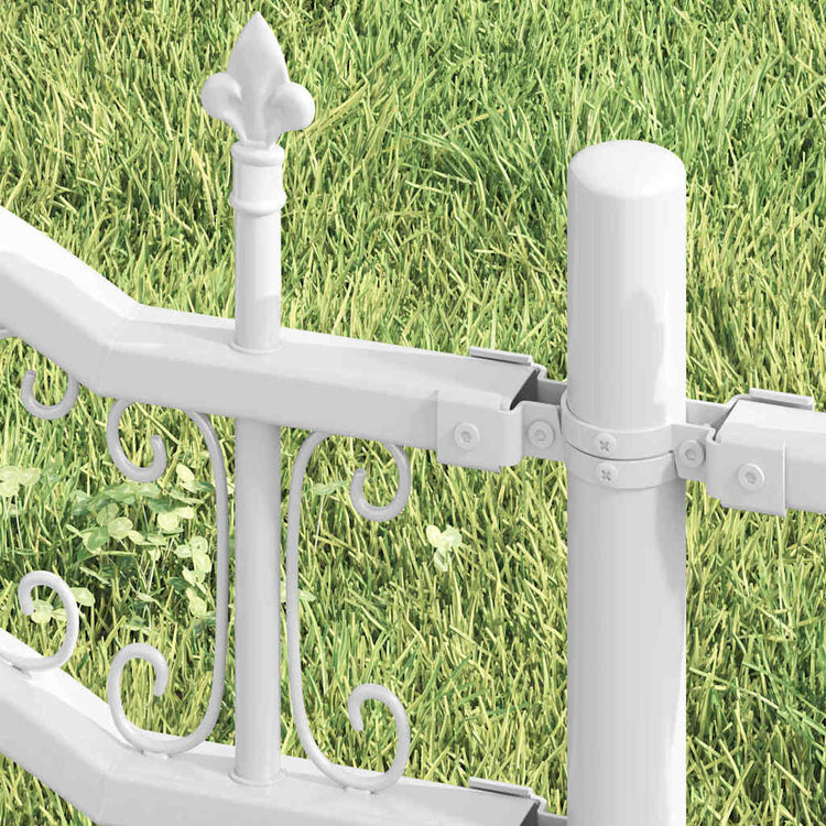 Vidaxx clôture de jardin blanc 240 x 140 cm en acier thermolaqué