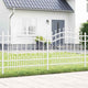 Vidaxx clôture de jardin blanc 240 x 140 cm en acier thermolaqué
