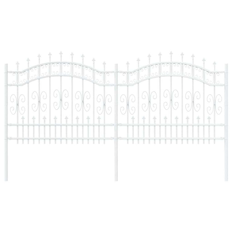 Vidaxx clôture de jardin blanc 240 x 140 cm en acier thermolaqué
