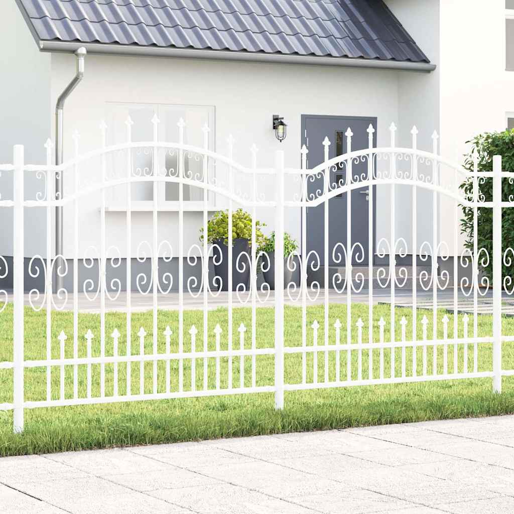 Vidaxx clôture de jardin blanc 240 x 166 cm acier thermolaqué