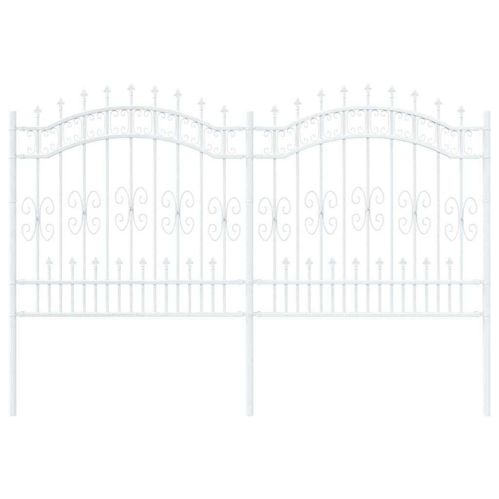 Vidaxx clôture de jardin blanc 240 x 166 cm acier thermolaqué