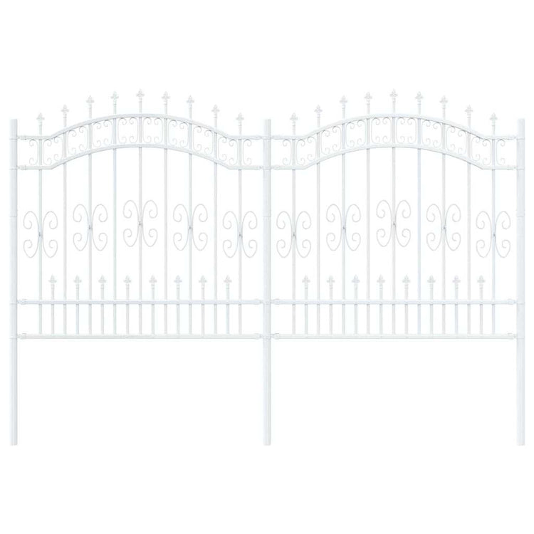 Vidaxx clôture de jardin blanc 240 x 166 cm acier thermolaqué