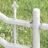 Vidaxl clôture de jardin blanc 240 x 202,5 cm acier thermolaqué