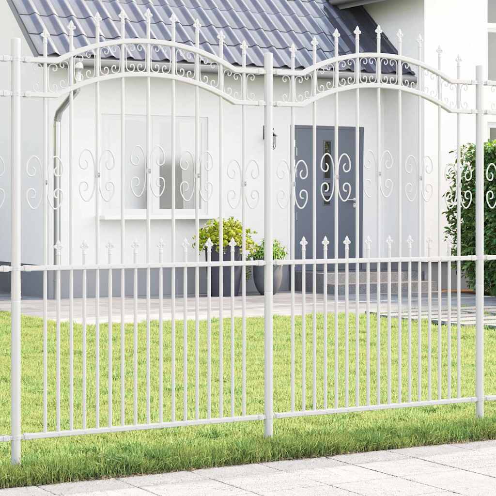 Vidaxx clôture de jardin blanc 240 x 228 cm en acier thermolaqué