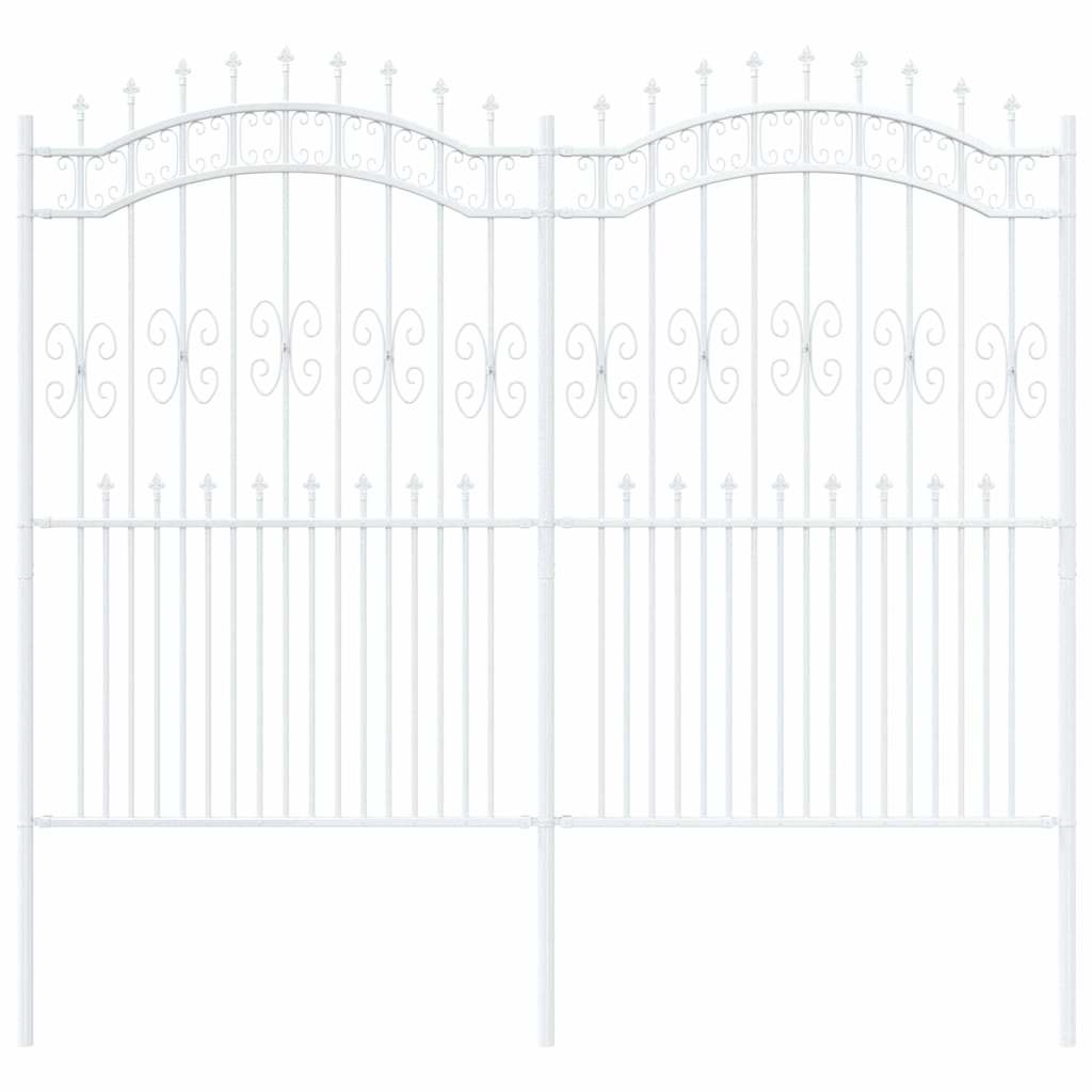 Vidaxx clôture de jardin blanc 240 x 228 cm en acier thermolaqué