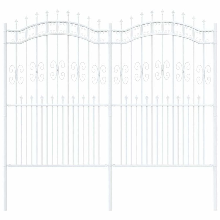 Vidaxx clôture de jardin blanc 240 x 228 cm en acier thermolaqué