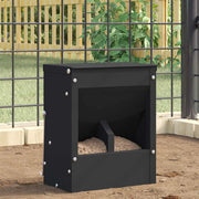 Vidaxl nourriture pour lapin noir 20 x 12,5 x 25 cm acier laminé à froid - afbeelding 1