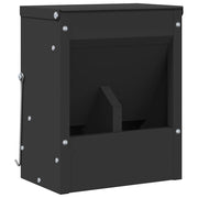 Vidaxl nourriture pour lapin noir 20 x 12,5 x 25 cm acier laminé à froid - afbeelding 2