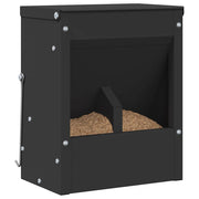 Vidaxl nourriture pour lapin noir 20 x 12,5 x 25 cm acier laminé à froid - afbeelding 3