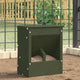 Vidaxxl nourriture pour lapin vert olive 20 x 12,5 x 25 cm acier laminé à froid