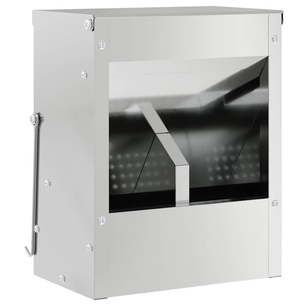 Vidaxl nourriture pour lapin argent 20 x 12,5 x 25 cm acier galvanisé