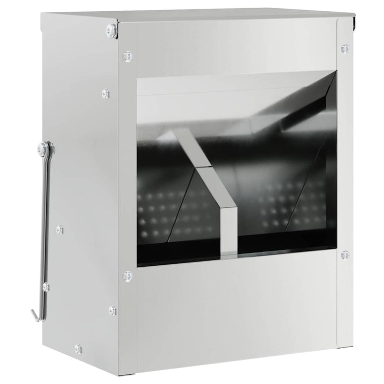 Vidaxl nourriture pour lapin argent 20 x 12,5 x 25 cm acier galvanisé