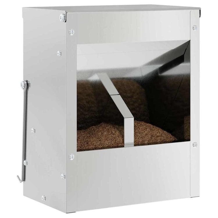 Vidaxl nourriture pour lapin argent 20 x 12,5 x 25 cm acier galvanisé