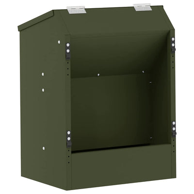 Vidaxxl nourriture pour lapin vert olive 64,5 x 25,5 x 45,5 cm