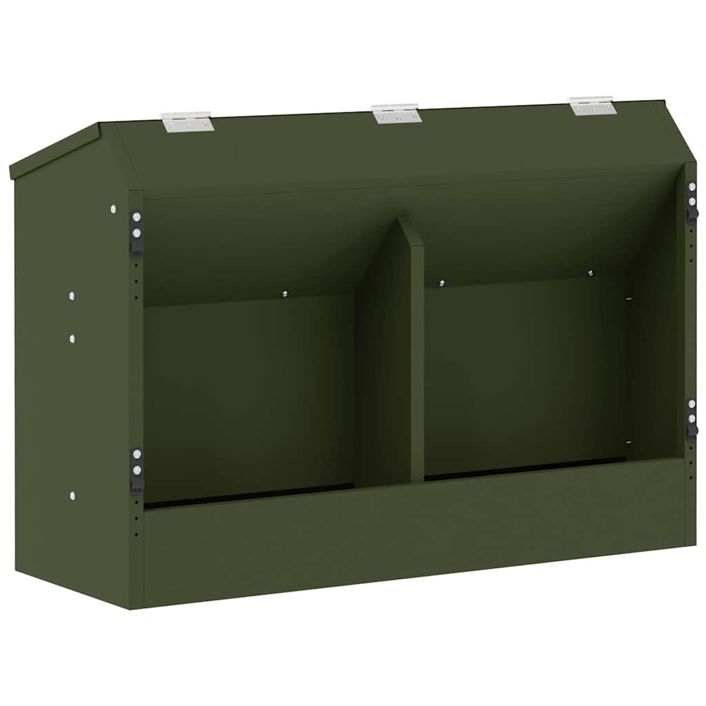 Vidaxxl nourriture pour lapin vert olive 64,5 x 25,5 x 45,5 cm