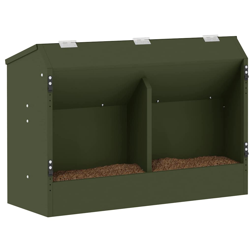 Vidaxxl nourriture pour lapin vert olive 64,5 x 25,5 x 45,5 cm