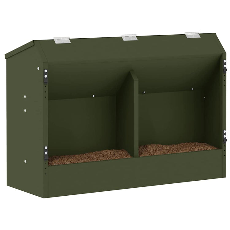 Vidaxxl nourriture pour lapin vert olive 64,5 x 25,5 x 45,5 cm