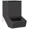 Vidaxl nourriture pour lapin noir 17,5 x 26 x 28,5 cm acier laminé à froid