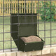 Vidaxl nourriture pour lapin vert olive 17,5 x 26 x 28,5 cm acier laminé à froid