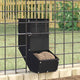 Vidaxl nourriture pour lapin noir 12,5 x 26 x 28,5 cm acier laminé à froid