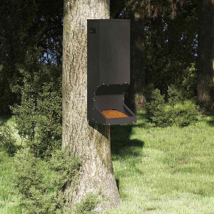 Vidaxx mangeoire à cerfs noir 28 x 30 x 80 cm acier laminé à froid