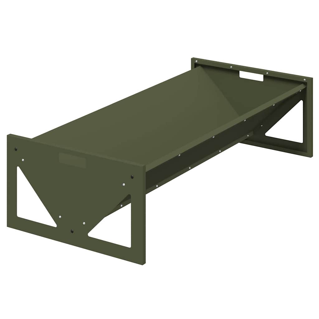 Vidaxxl mangeoire pour bovins vert olive 108 x 50 x 28 cm
