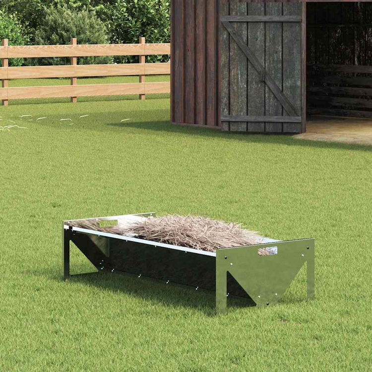 Vidaxxl mangeoire pour bétail argent 108 x 50 x 28 cm acier galvanisé