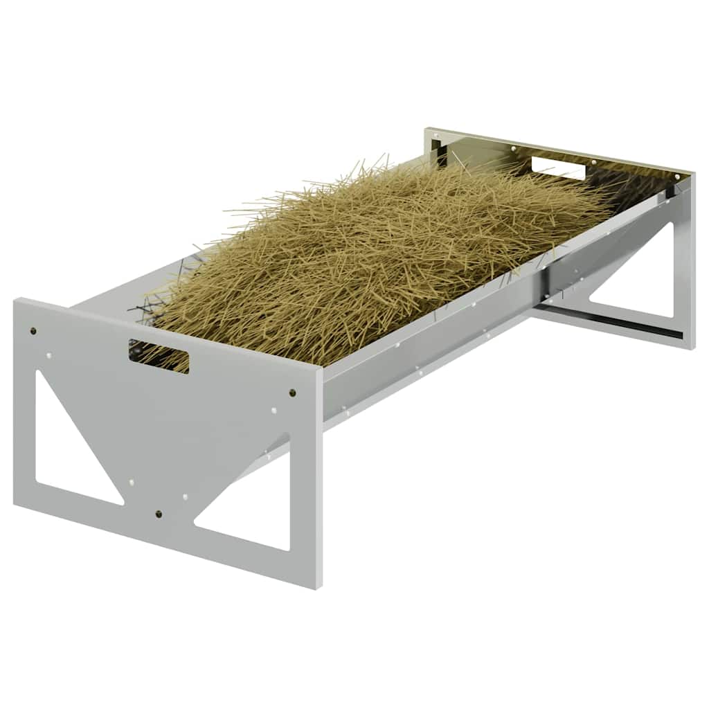 Vidaxxl mangeoire pour bétail argent 108 x 50 x 28 cm acier galvanisé