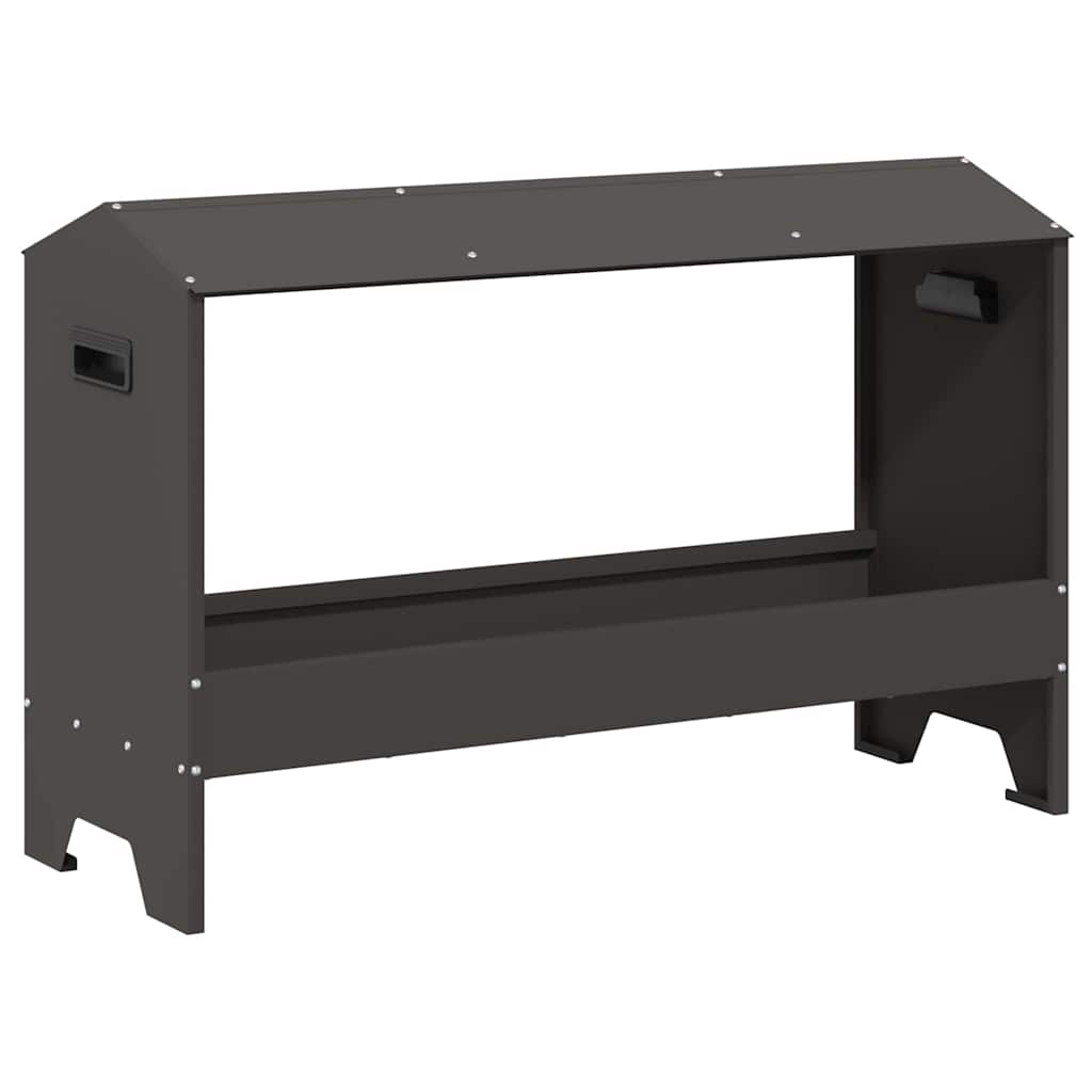Vidaxl mangeoire à poulets noir 81 x 32 x 53,5 cm acier laminé à froid