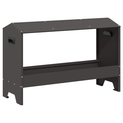 Vidaxl mangeoire à poulets noir 81 x 32 x 53,5 cm acier laminé à froid