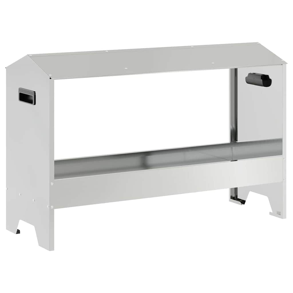 Vidaxl mangeoire à poulets argent 81 x 32 x 53,5 cm acier galvanisé