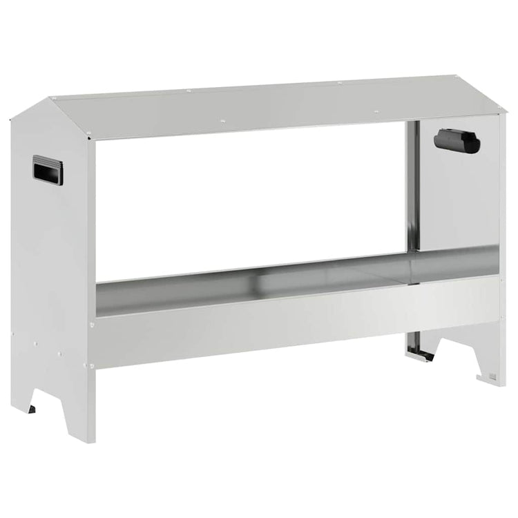 Vidaxl mangeoire à poulets argent 81 x 32 x 53,5 cm acier galvanisé