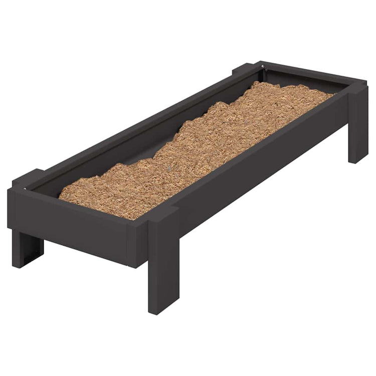 Vidaxl mangeoire à poulets noir 80 x 28 x 13,5 cm acier laminé à froid