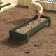 Vidaxxl mangeoire à poulets vert olive 80 x 28 x 13,5 cm