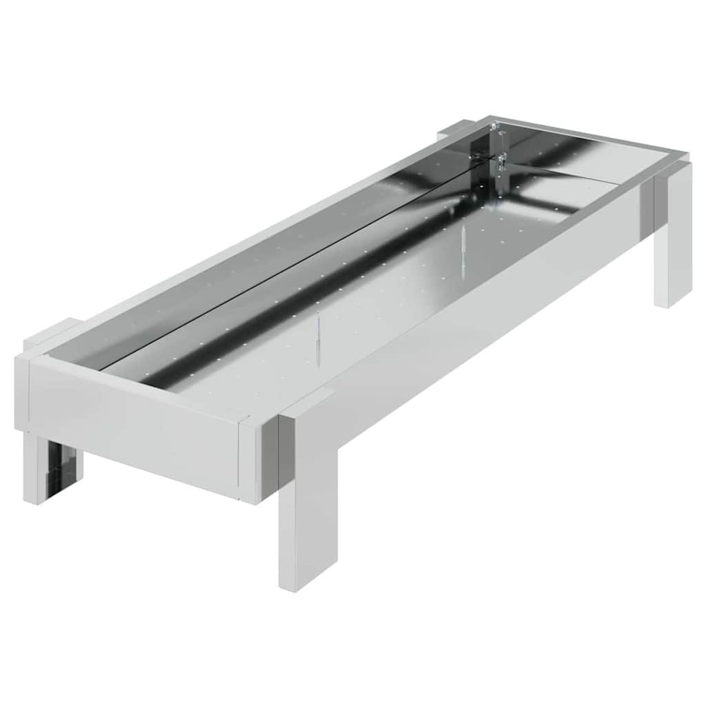 Vidaxl mangeoire à poulets argent 80 x 28 x 13,5 cm acier galvanisé